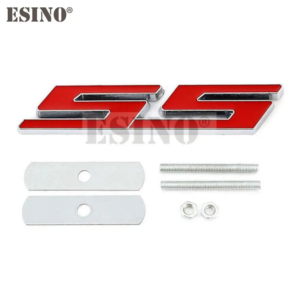 New Car Styling 3D Metal Chrome Zinc Alloy Emblem Car Body SS Front Grill Badge Sticker Decal for Chevrolet SS Camaro SS
