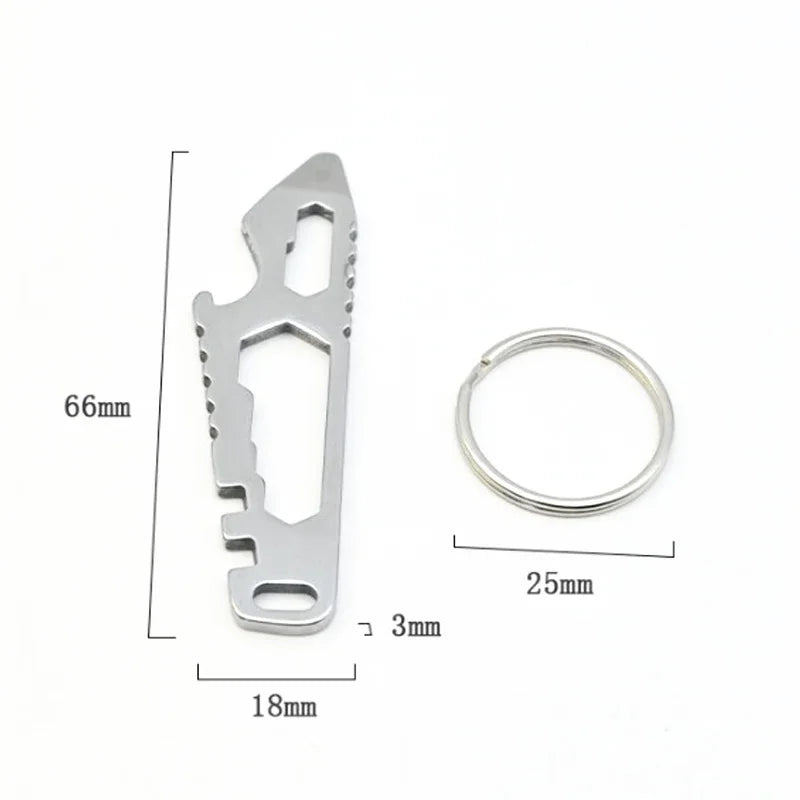 NEW MINI Multifunctional Tainless Steel Pry Bar, New Mini EDC Hex Wrench, Bottle Opener, Portable Outdoor Bicycle Repair Tool