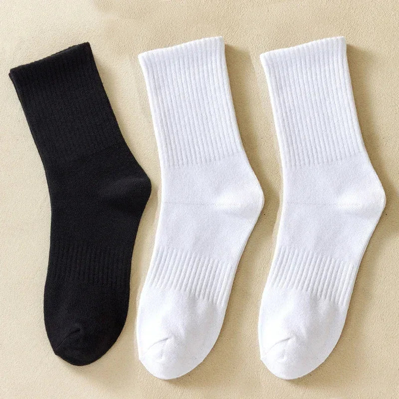Men's Cotton Crew Socks — White, 1 & 10-Pair Packs, Plus Size