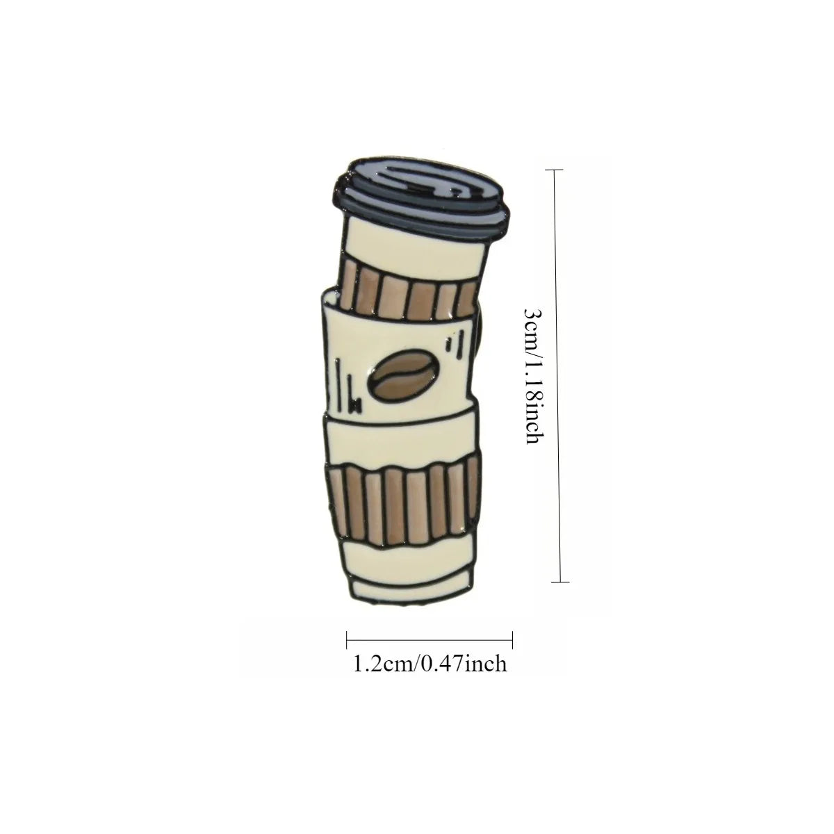 Coffee Cup Pin Badge - Cute Cartoon Brooch for Bags & Jackets - photo 9
