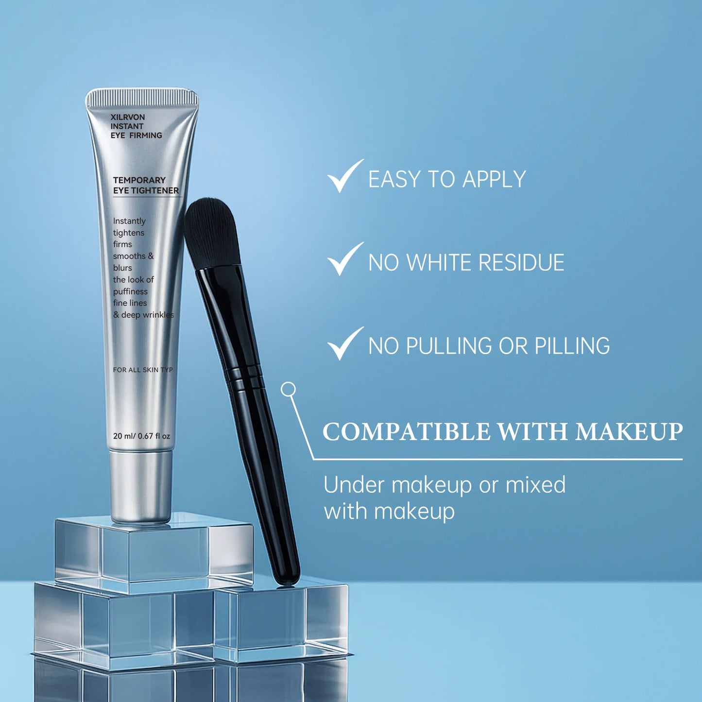 Pentapeptide Complex Instant Firming Eye Cream  With Caffeine For Dark Circles Puffiness Repair Eye Serum Smooth Skin Care