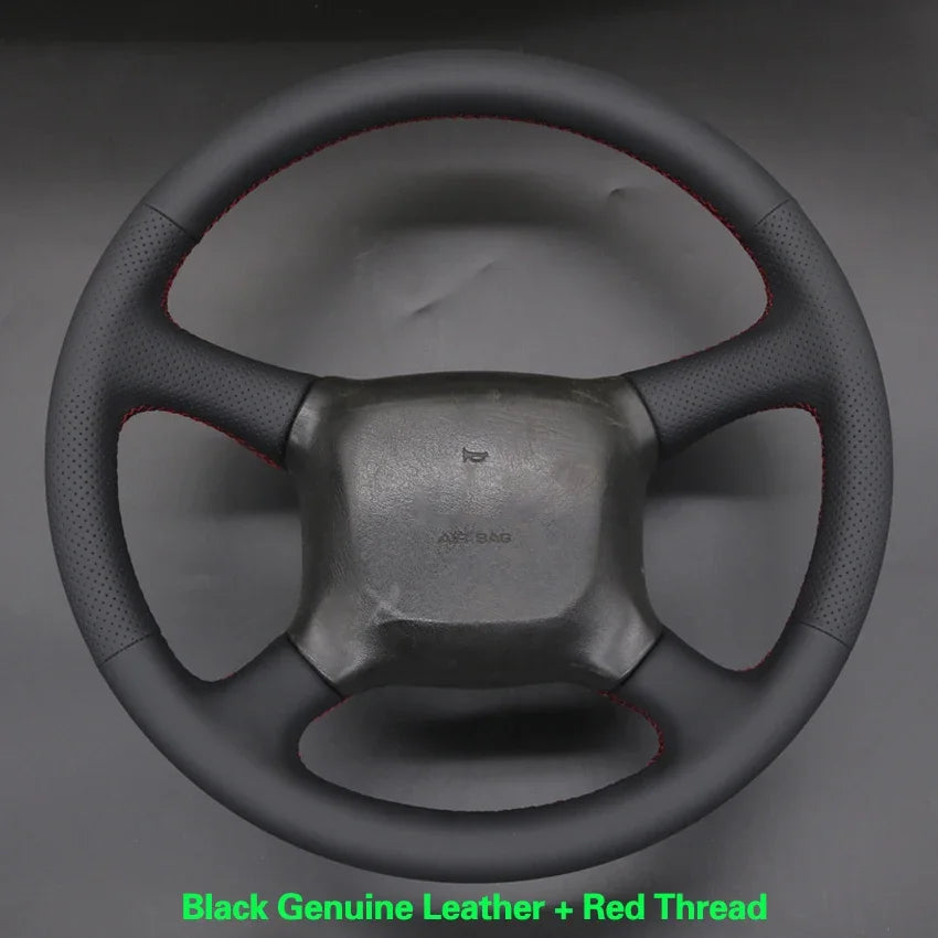 Black Faux Leather Car Steering Wheel Cover For Chevrolet Silverado 1500 Avalanche Blazer K 1500 Chevy Van Tahoe 1999-2002