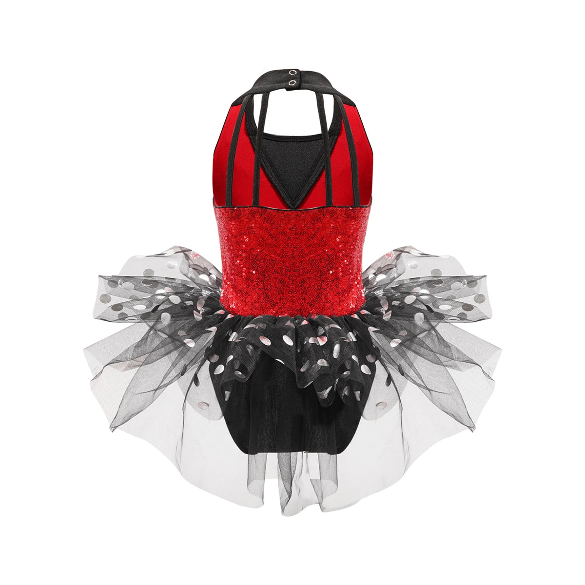Girls sequin polka-dot ballet tutu dress