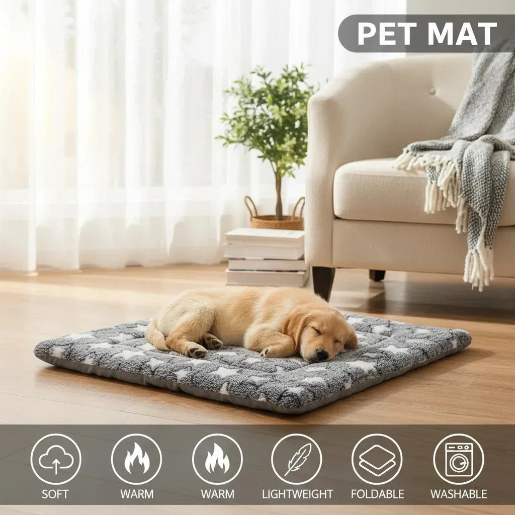 Flannel Pet Blanket Mat - Soft Washable Dog & Cat Sleeping Pad - photo 5