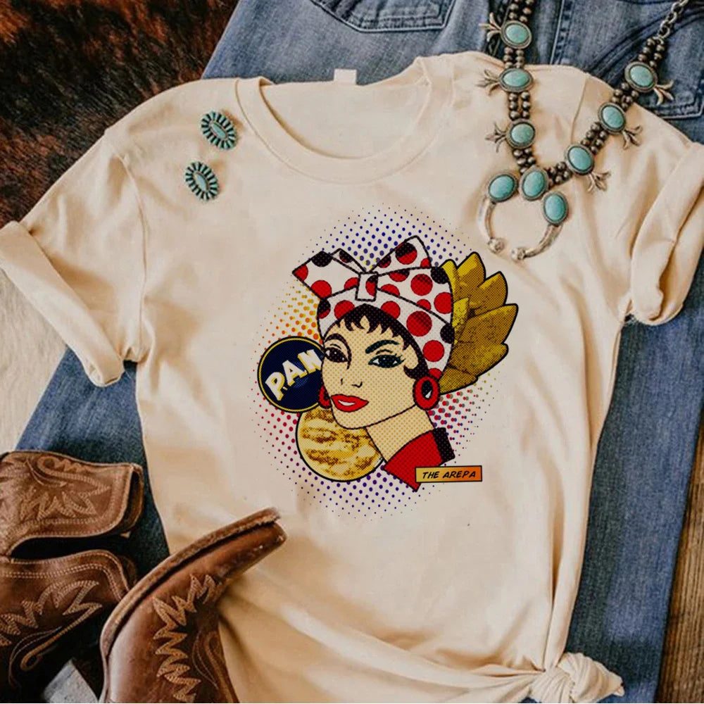 Venezuela tshirt women Japanese funny harajuku top female streetwear funny clothing