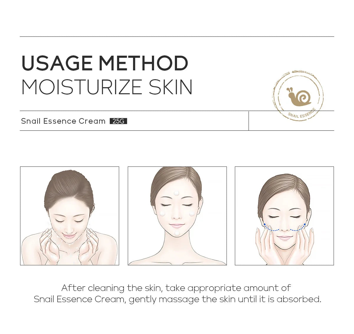 Crema facial de caracol LAIKOU, crema hidratante con ácido hialurónico, suero suavizante y nutritivo, crema de día para el cuidado facial.