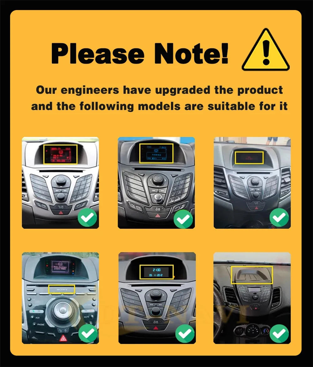 Car Stereo with Apple CarPlay & Android Auto, Compatible with Ford Fiesta Mk6 (2008-2019)