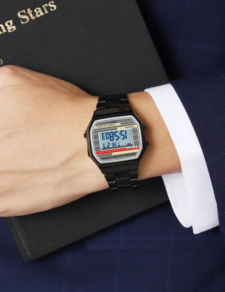 SKMEI 2514 Fashion Men's Electronic Watch Luminous Multifunction Clock Waterproof Calendar Alarm Clock Student Digital Watches