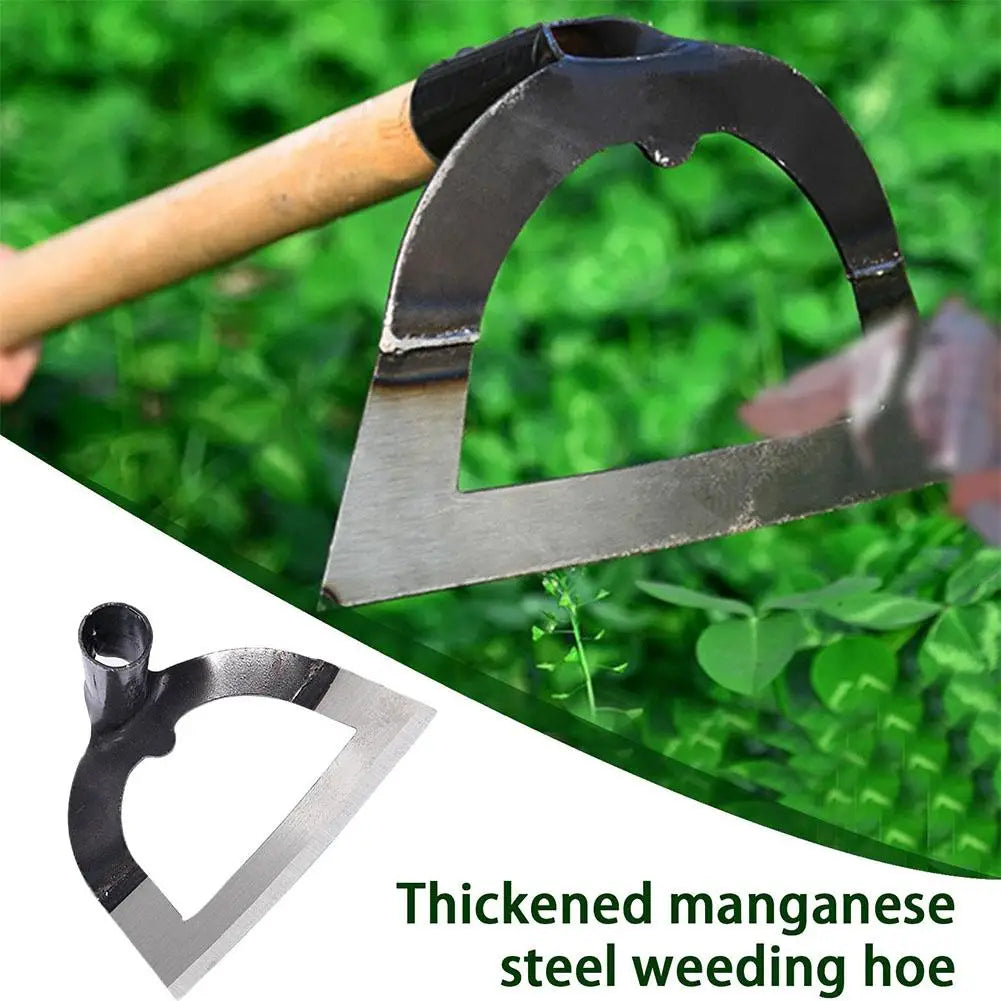 Handheld Hollow Hoe Thickened Manganese Steel Agricultural Weeding Hoe Planting Vegetable Gardening Loosening Soil Weeding Tool