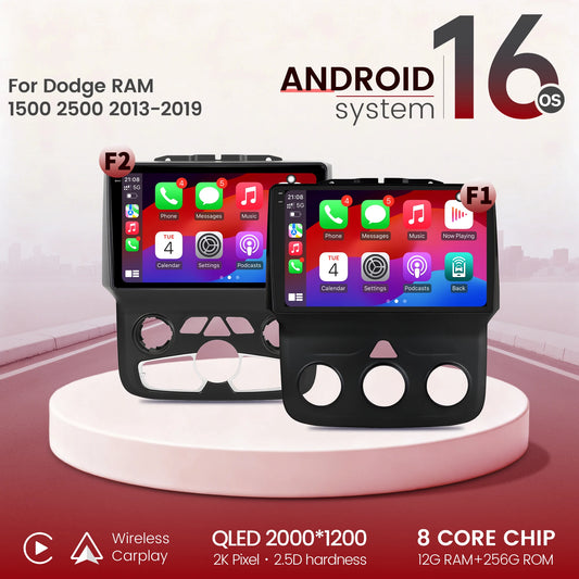 9" Car Stereo with Apple CarPlay & Android Auto, Compatible with Dodge RAM 1500 2500 (2013-2019)