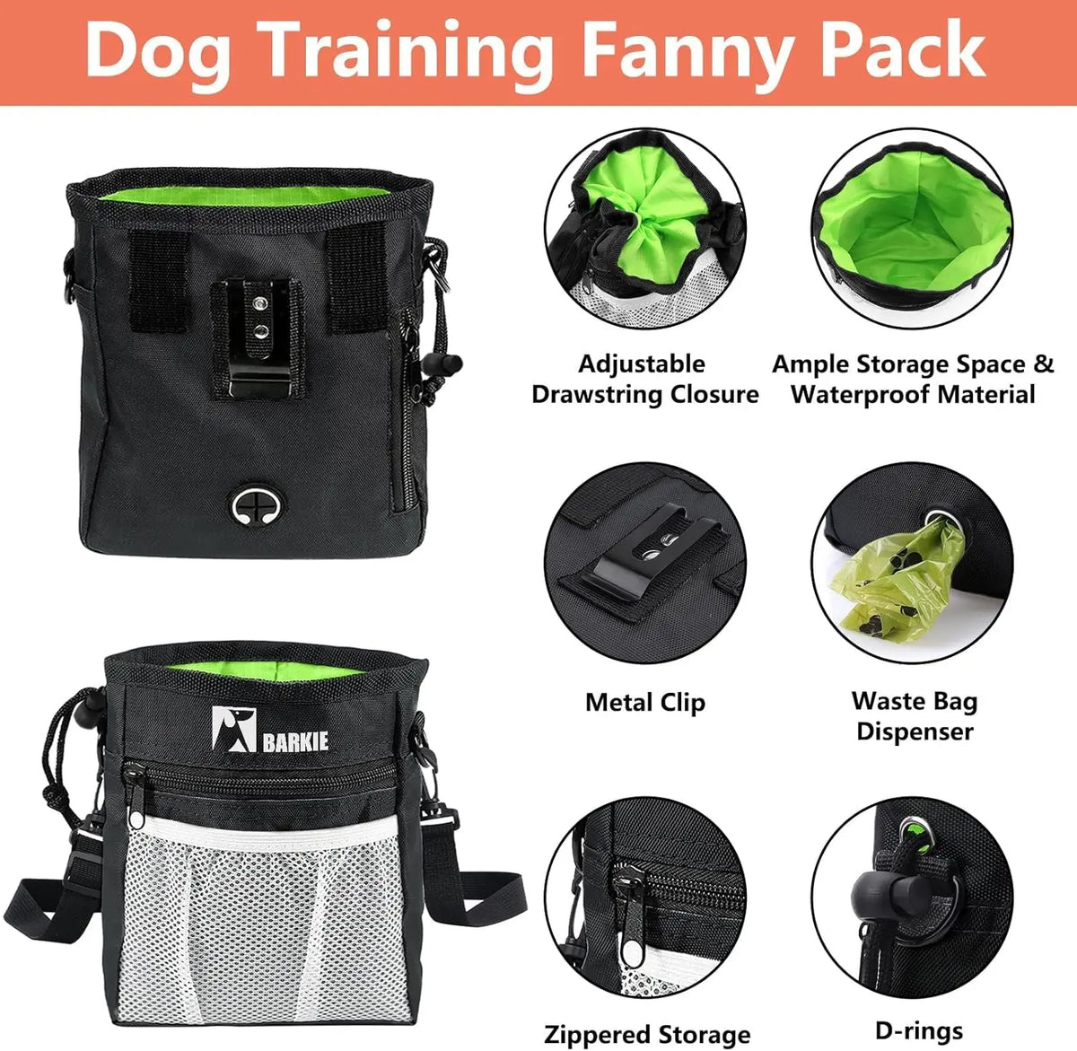 Dog Training Kit - Treat Pouch, Clicker, Whistle & Poop Bags – photo 2