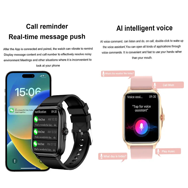 2026 New Health smart Watch Heart Rate Blood Oxygen Blood Pressure Monitoring Bluetooth Call GPS Movement Trajectory Smartwatch