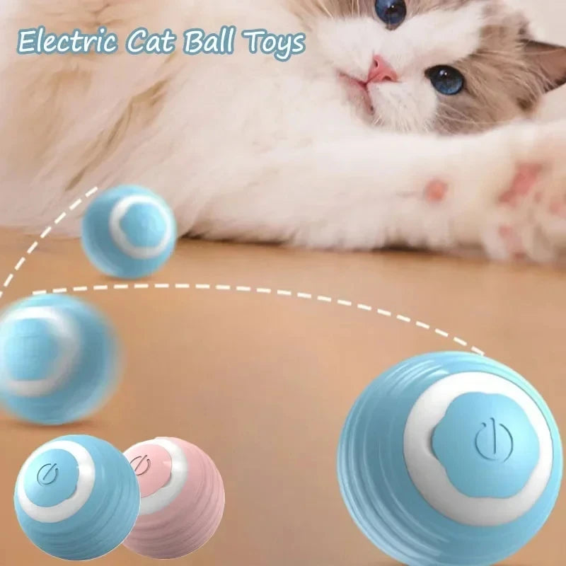 Smart Electric Rolling Cat Toy Ball – USB Rechargeable Automatic Interactive Teaser | Moving Bouncing Ball for Cats