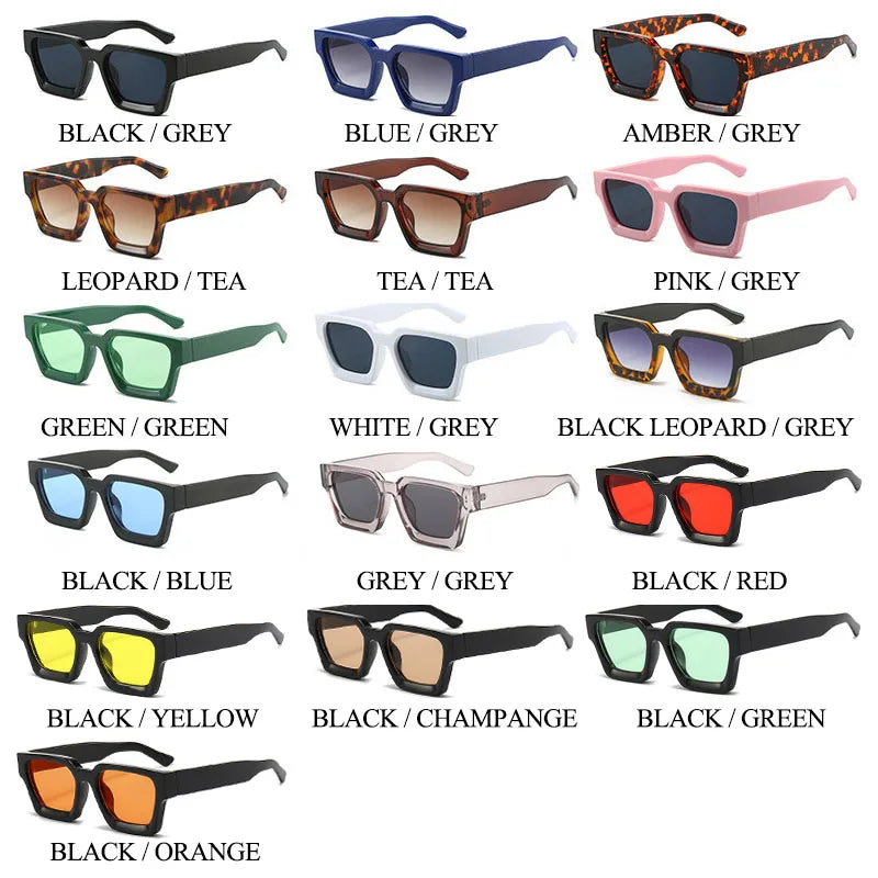 SHAUNA Square Sunglasses for Women — Retro Tinted UV400