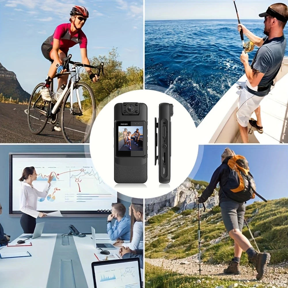 4K WiFi Body-Worn Camera — Night Vision Clip-On Recorder