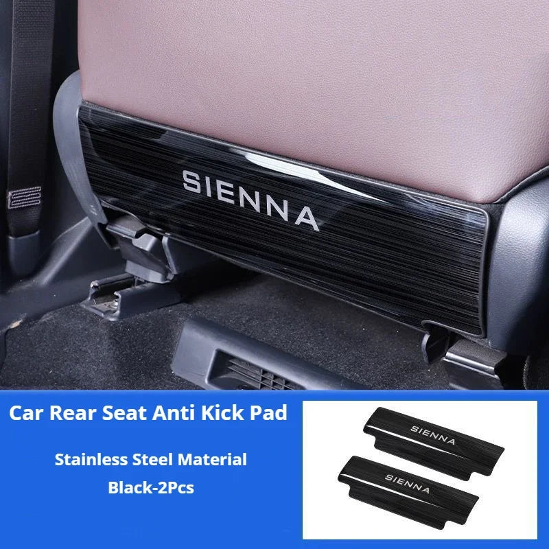 For Toyota Sienna XL40 4th 2021 2022 Refit Automotive Interior Rear Seat Anti-kick Cushion Car Front Door Anti-Kick Mat
