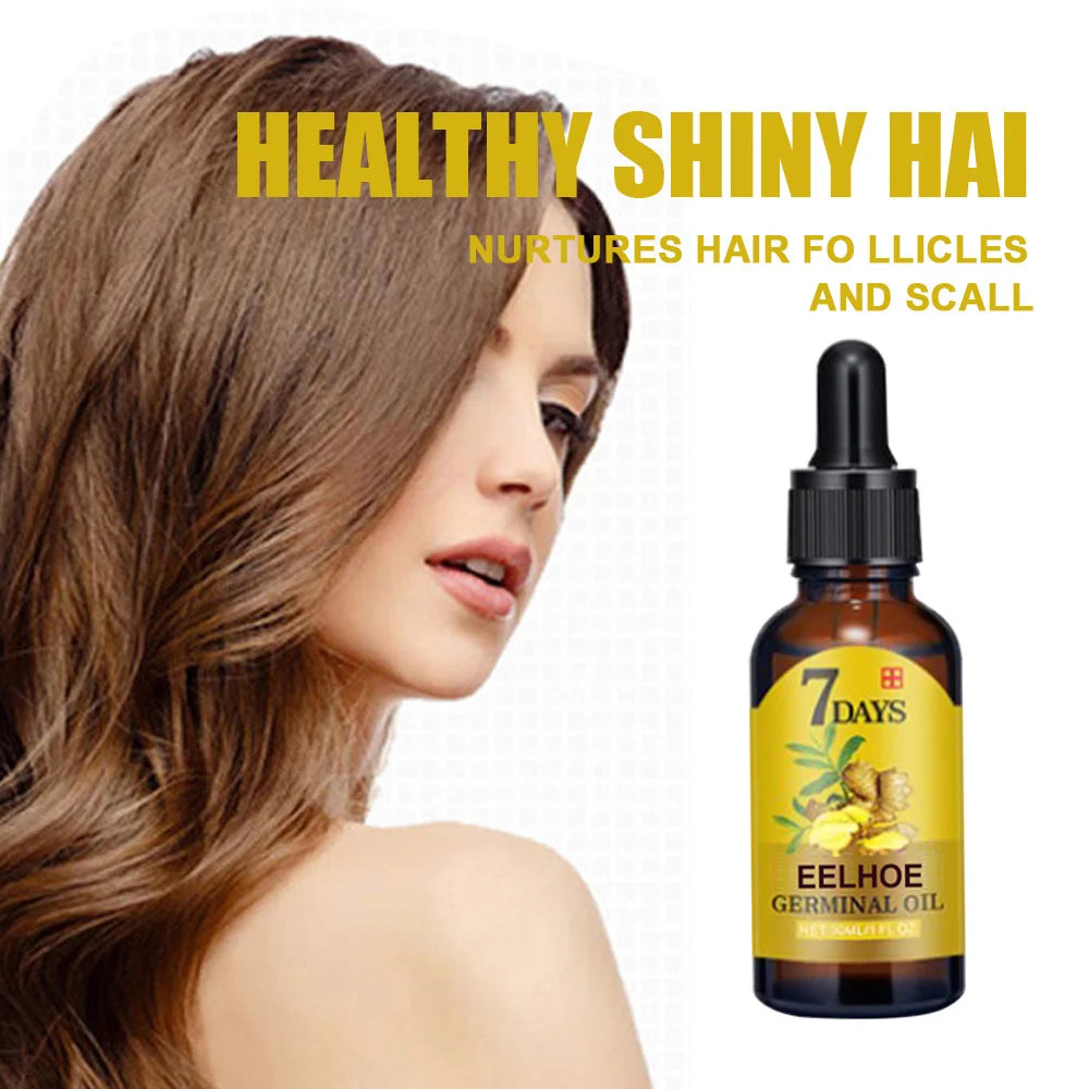 7 Days Ginger Hair Growth Products for Women Men Anti-loss Hair Treatment Hair Regrowth Oil Fast Regrowth Hair Spray Hair Care
