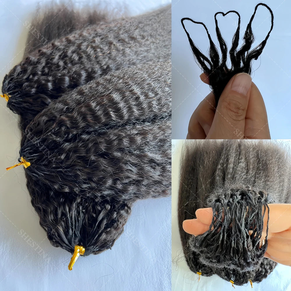 12A Invisible String Kinky Straight Crochet Human Hair Feather Hair Extensions PreLooped Yaki Straight Crochet Hair For Braiding