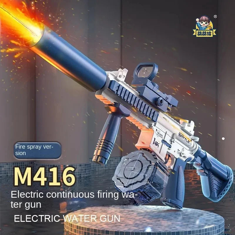 M416 Electric Water Gun — Auto Light-Up Summer Pool Toy