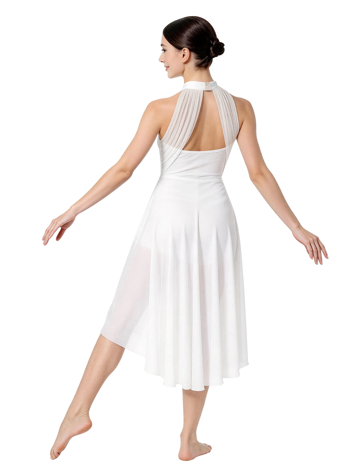 Women's white contemporary lyrical dance dress
