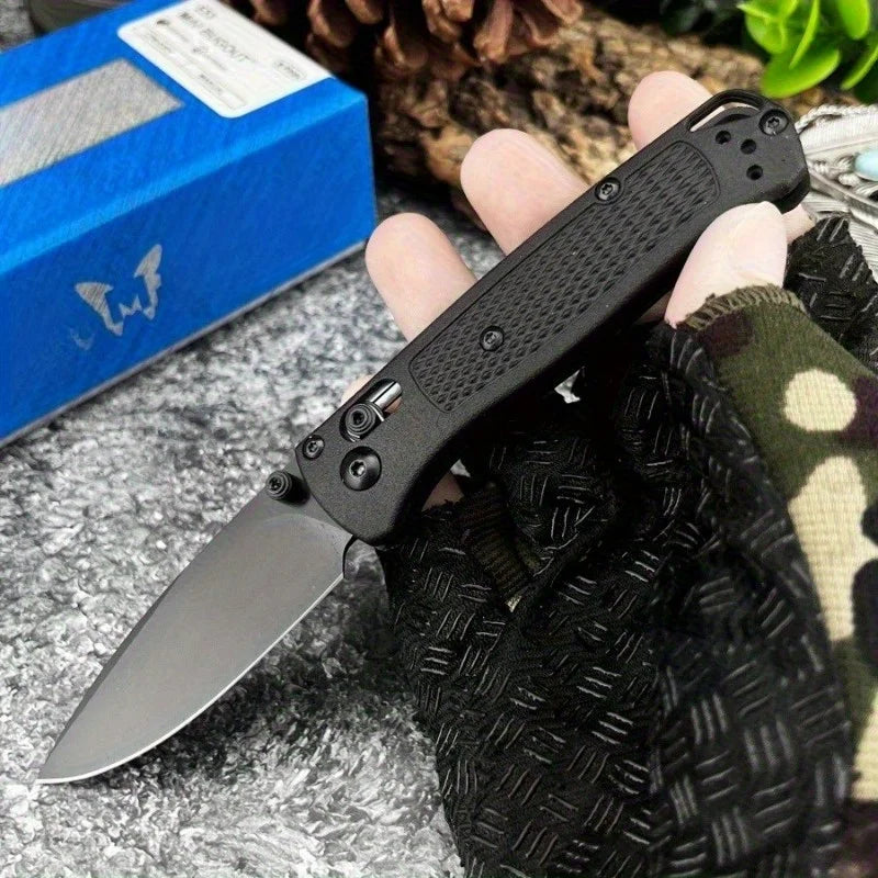 BM 533 Bugout Axle Lock Folding Knife S30V Steel Blade Nylon Fiber Handle Outdoor Camping Survival EDC Practical Cutting Knife