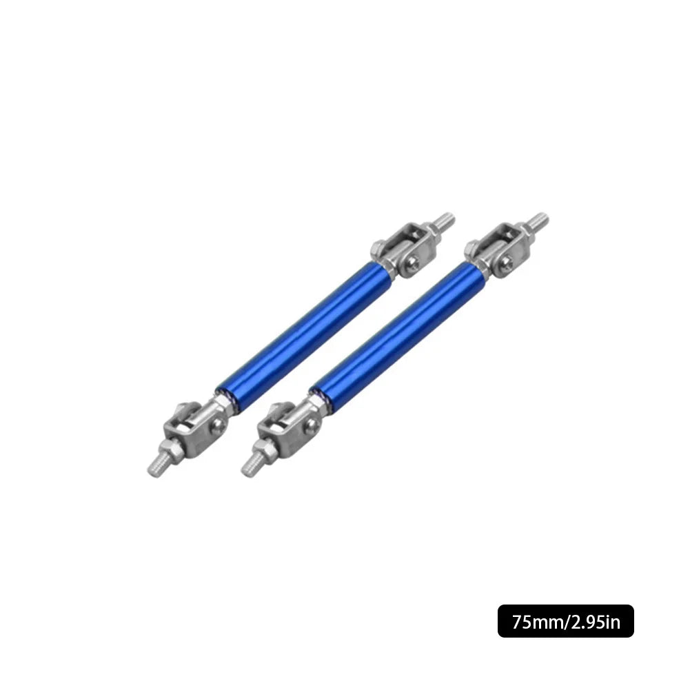 2PCS Car Splitter Rods Racing Adjustable Front Rear Bumper Lip Support Strut Brace Tie Pull Bar Kit 75/100/150/200mm Universal