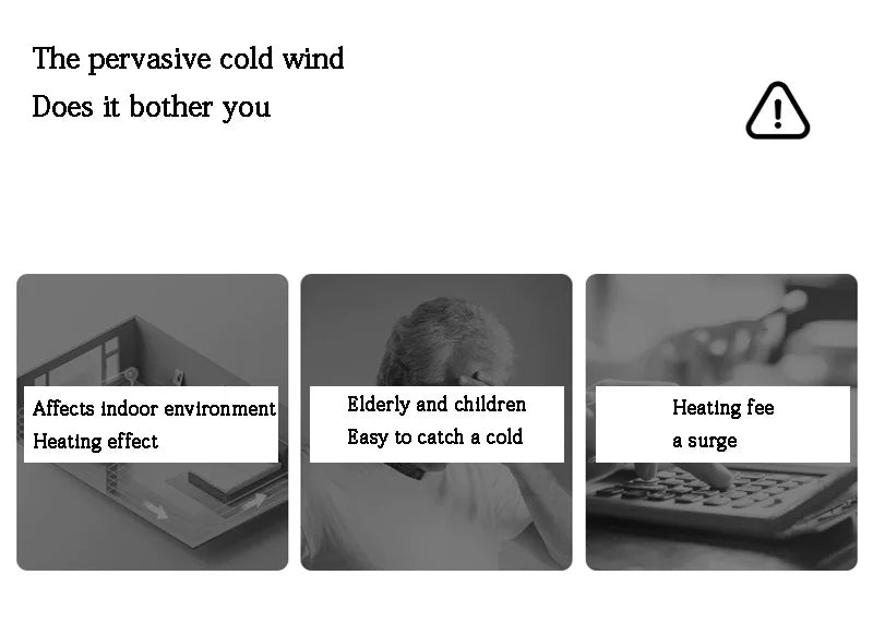 Windproof Window Insulation Film, Clear Winter Cover