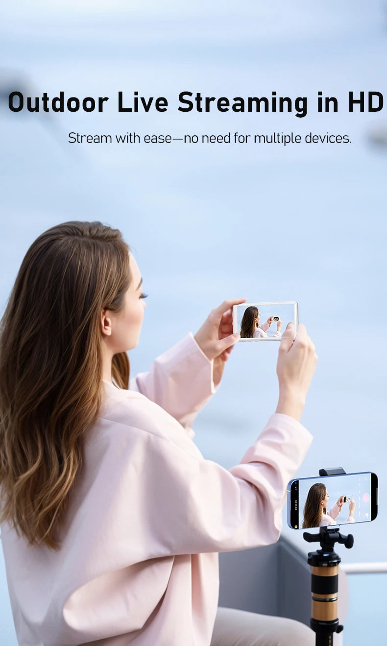 Smartphone Rear Camera Selfie Display Screen Wireless Wi-Fi Mirroring Magnetic Attachment for iOS Android Harmony OS