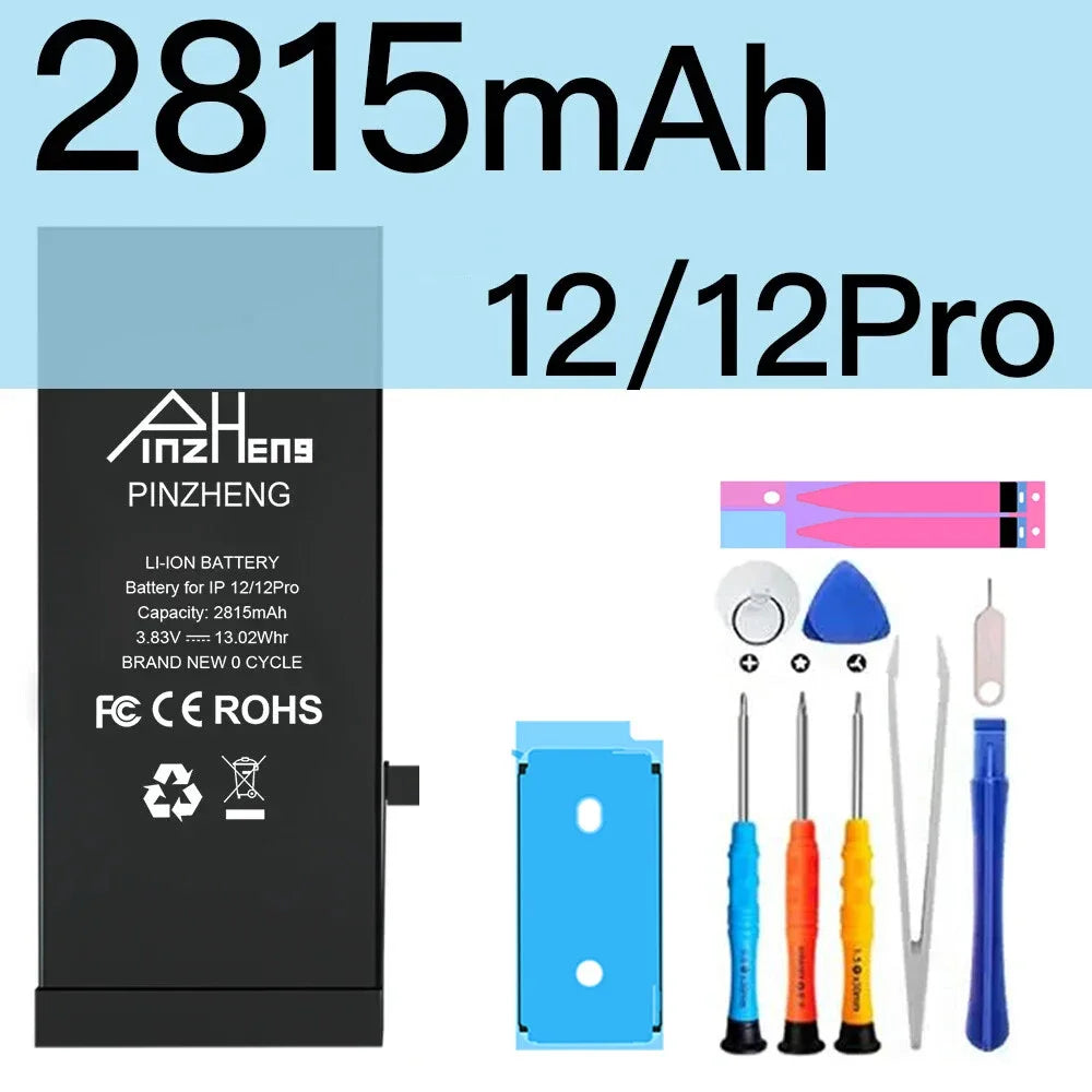PINZHENG High Capacity Replacement Battery for iPhone X, XR, XS, 11, 12, 13 Mini Max Pro – 1-Year Warranty
