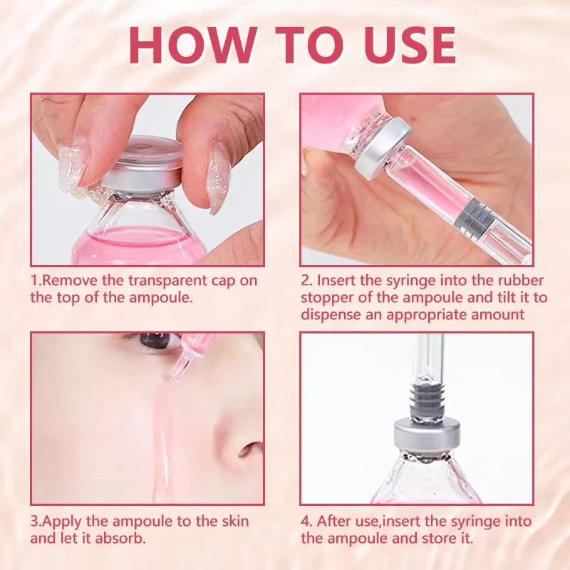 Facial Serum Anti-Aging PDRN Stem Cell Ampoule Essence Collagen Boost Firming Hydrating Skin Renew Brightening