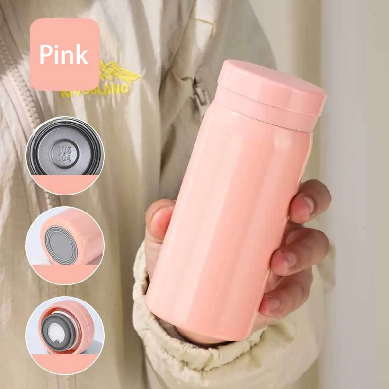 200ML/300ML Stainless Steel Pocket Cup Mini Thermos Cup Travel Thermal Coffee Mug Small Capacity Vacuum Flask Water Bottle