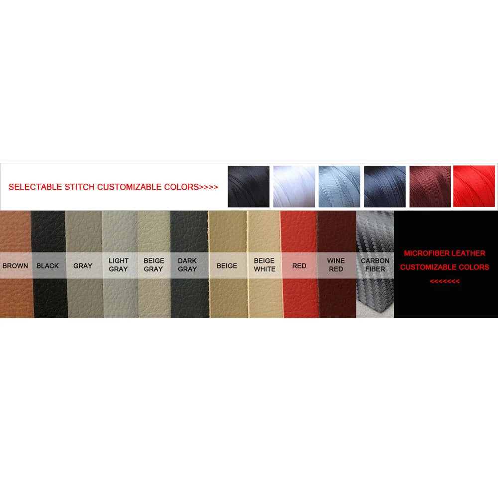 38cm DIY Microfiber Leather Steering Wheel Cover Kit