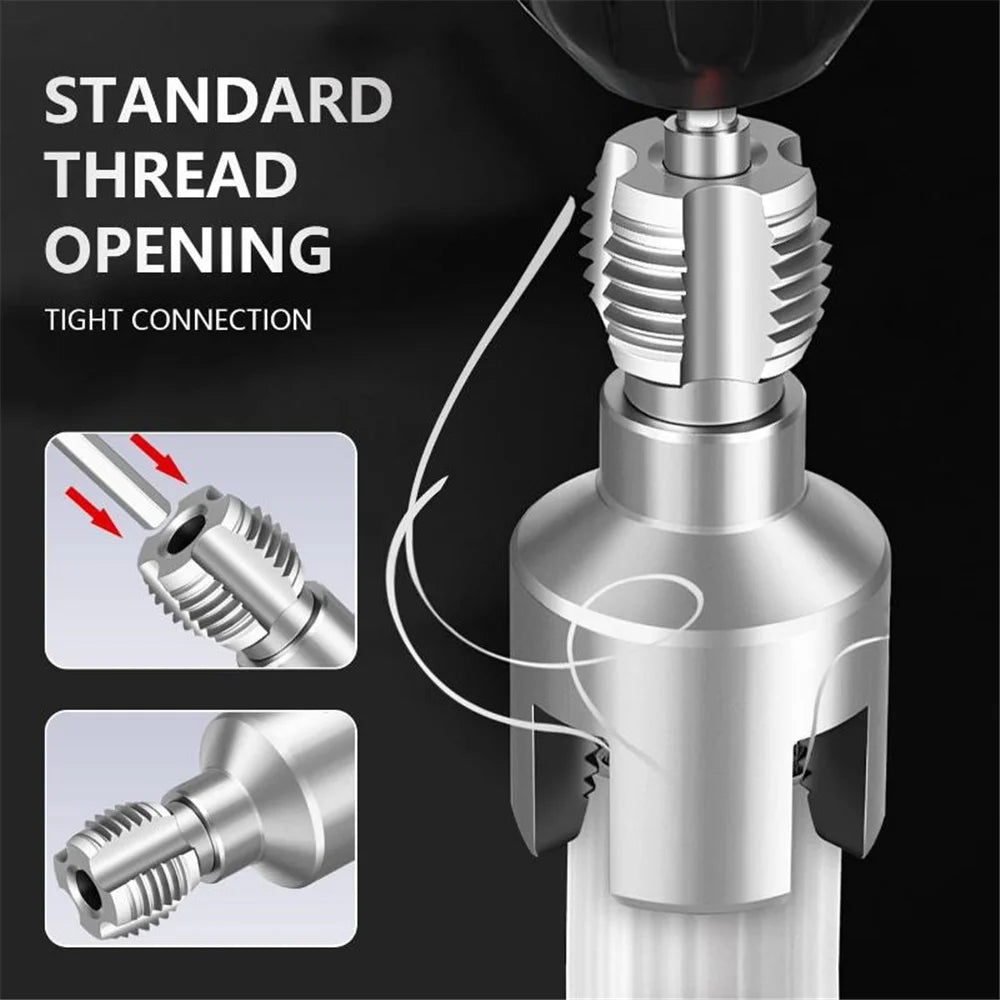 2-Piece PVC Pipe Threading Tool — Internal and External Thread Cutter for Electric Drill