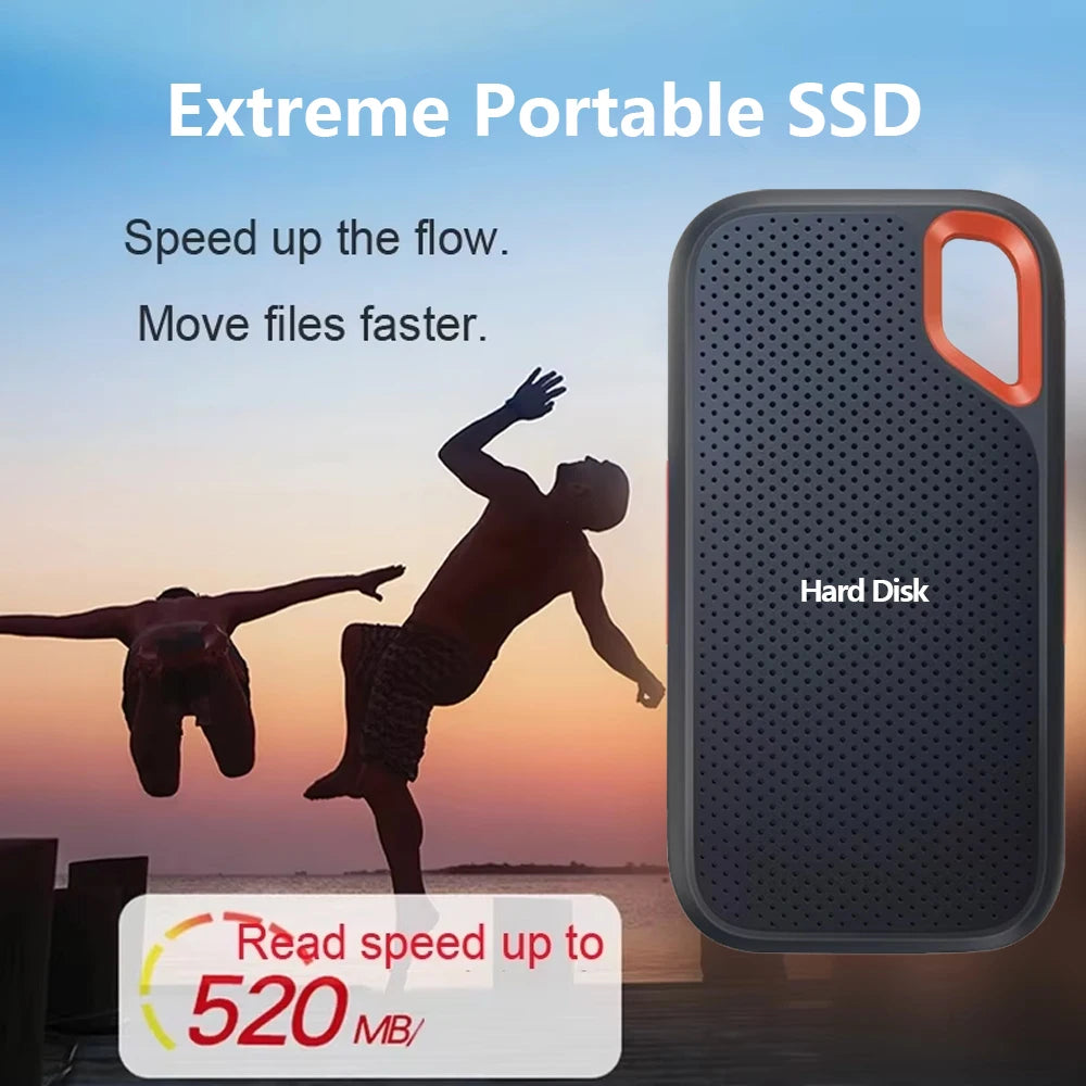 Portable SSD 1TB Original High Speed Hard Disk 4TB External Hard Drive 256TB USB3.1 Solid State Disk for Laptop/Phone/MAC/PC