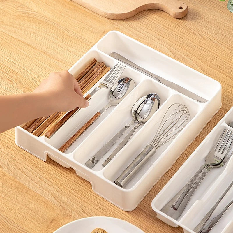 Adjustable Kitchen Drawer Organizer - Cutlery and Utensil Divider Tray - photo 4