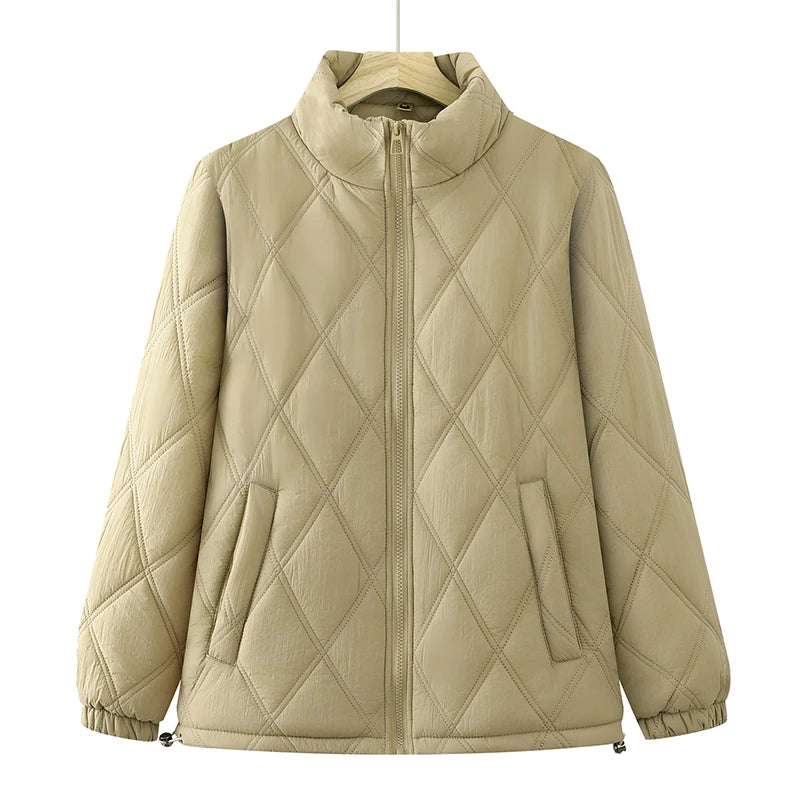 Women's Thick Fleece Short Jacket - Stand Collar Winter Top - photo 5
