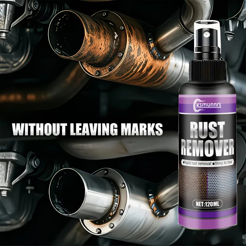 Car Rust Remover Spray for Metal Parts, Fast Rust Cleaner for Auto Body, Wheels, Tools and Chrome Surface Care