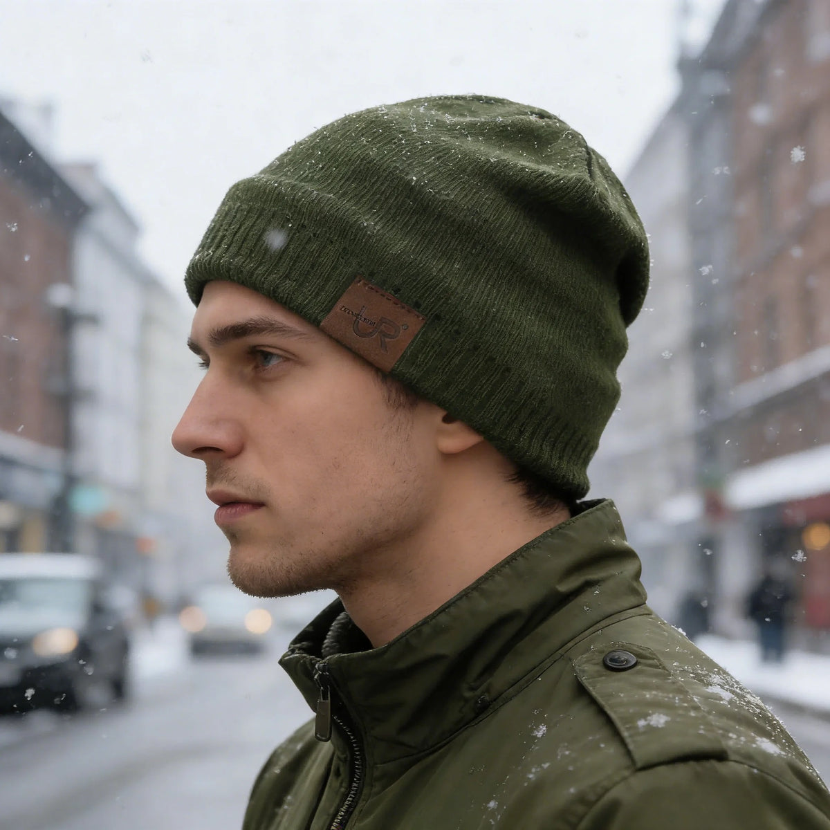 Fleece-Lined Knit Beanie, Unisex Winter Hat