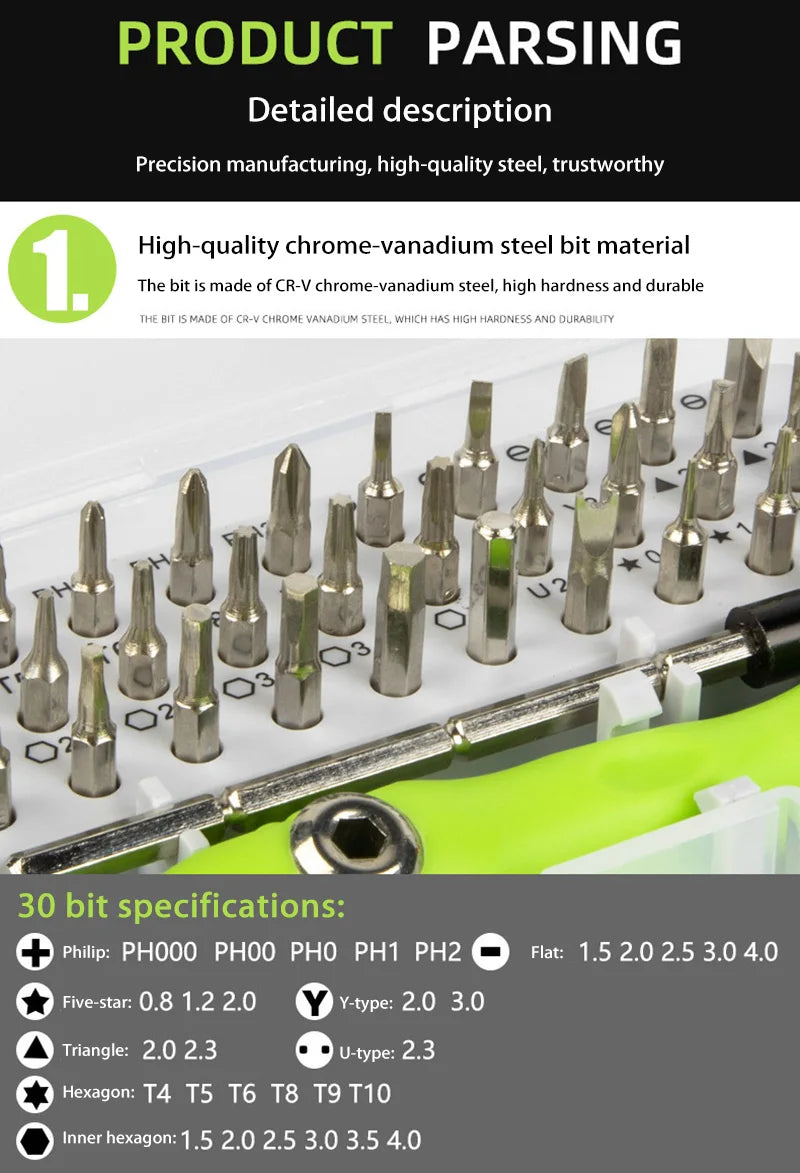 32 in 1 Screwdriver Set Cool Gadgets Stocking Stuffers Christmas Gifts For Dad Grandpa Husband Multi Functional Screwdriver