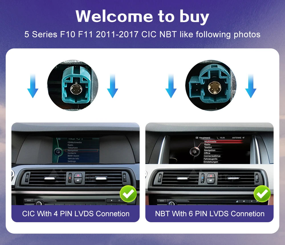 10.25" 12.3" Multimedia Touch Screen For BMW 5 Series F10 F11 CIC NBT System 2026-2026 Wireless Carplay Android Auto Car Radio