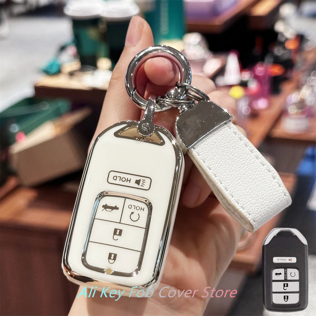 for Toyota Key Fob Cover Keychain For Honda Accord Civic Cr-V Hr-V Fit Odyssey Jed Crosstour Crider Accessories