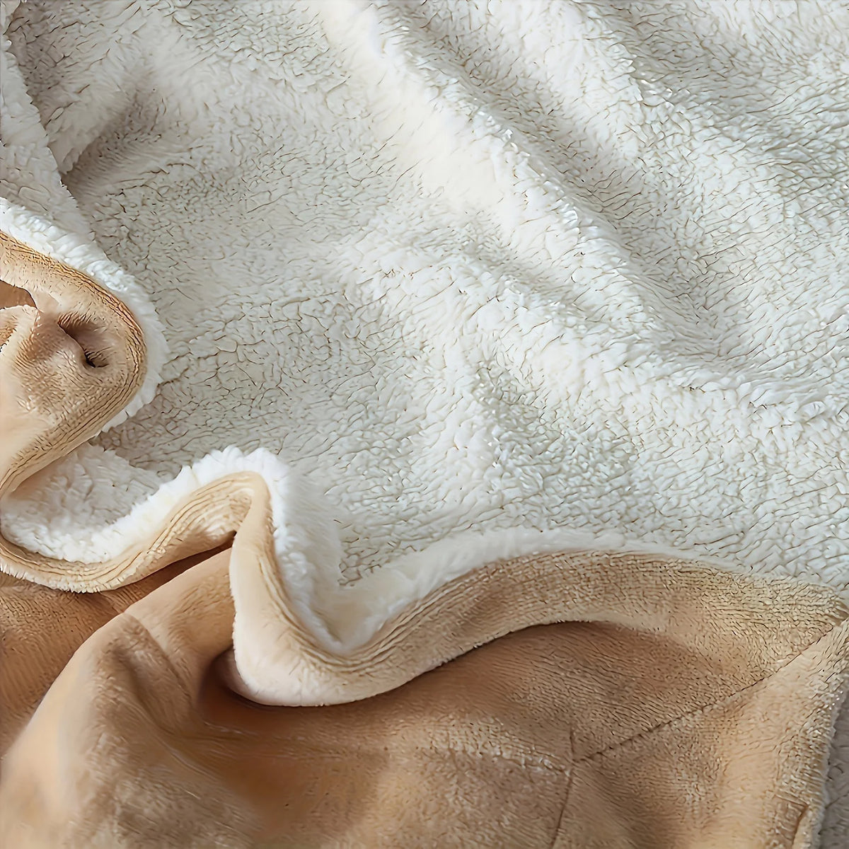 Sherpa Fleece Blanket, Reversible Fuzzy Plush Throw