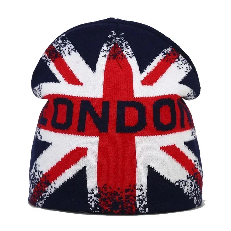Y2K Letter Knit Beanie, Warm Ski Hat