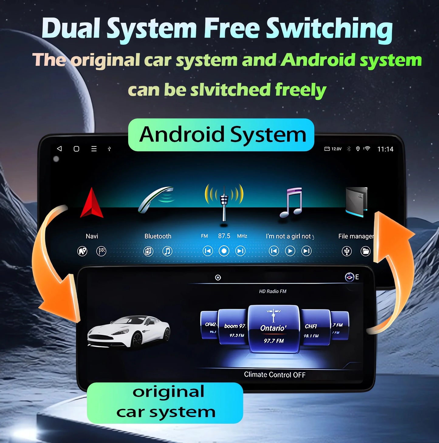 Car Stereo with Apple CarPlay & Android Auto, Compatible with Mercedes-Benz C-Class W205 & GLC X253