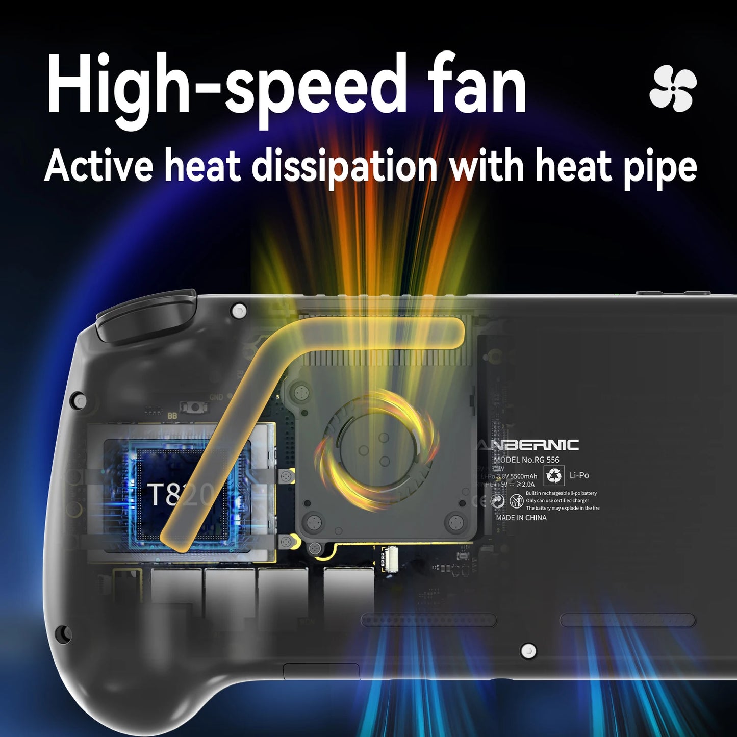 Anbernic RG556 Handheld Game Console Unisoc T820 Android 13 5.48 inch AMOLED Screen 5500mAh WIFI Bluetooth Retro Video Players