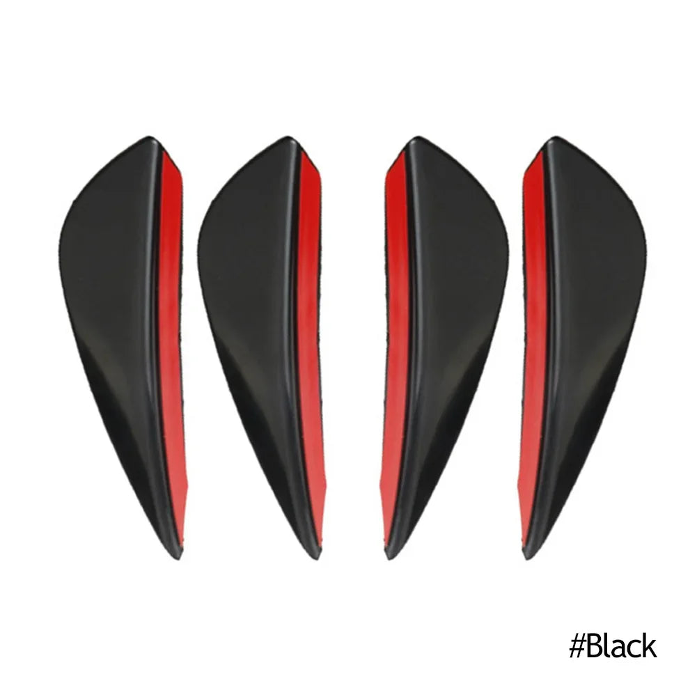 4/6pcs universal Front Bumper Lip Decoration Diffuser Splitter Fins Body Spoiler Canards Valence Chin Car Tuning Canard Decor