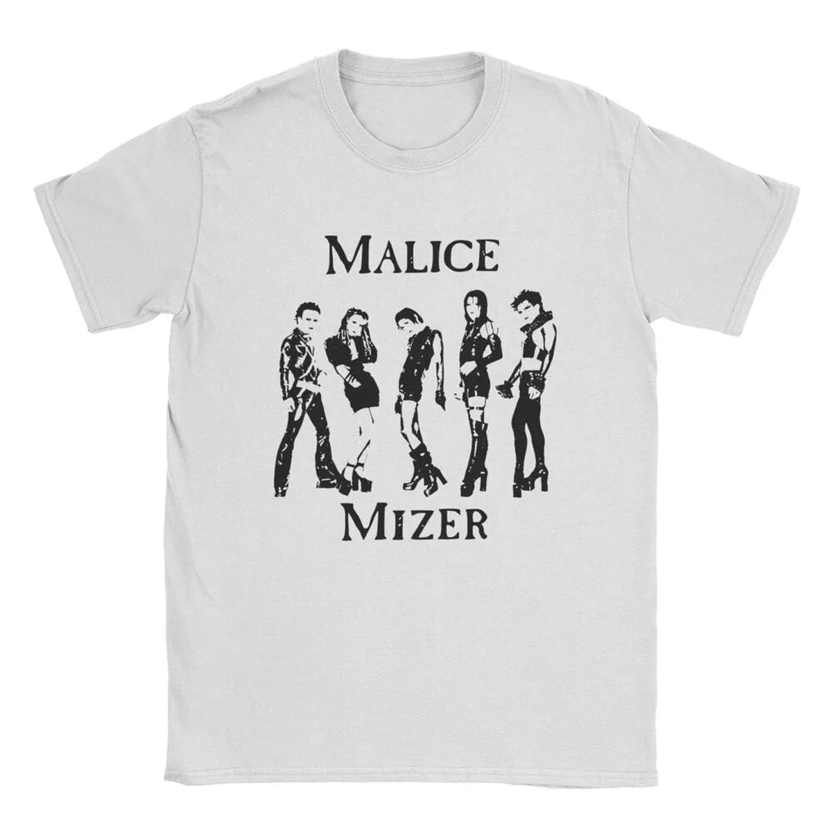 Malice Mizer Band Singer T Shirts Vintage T-Shirts Round Neck Rock Musician Tees Short Sleeve merchandise