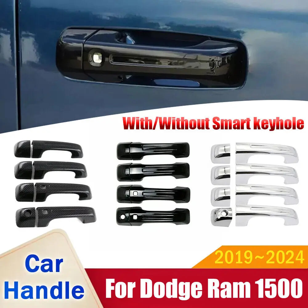 Door Handle Cover Trim for Dodge Ram 1500 2019-2024 (8-Piece Set)