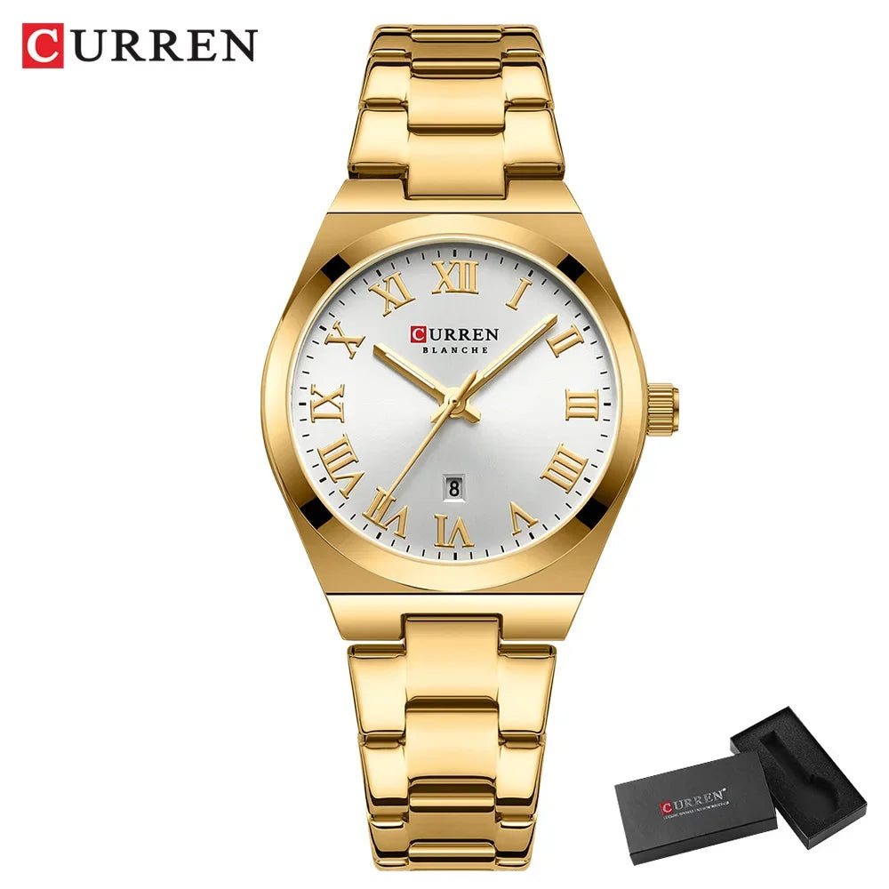 Stylish Waterproof Women’s Stainless Steel Bracelet Watch
