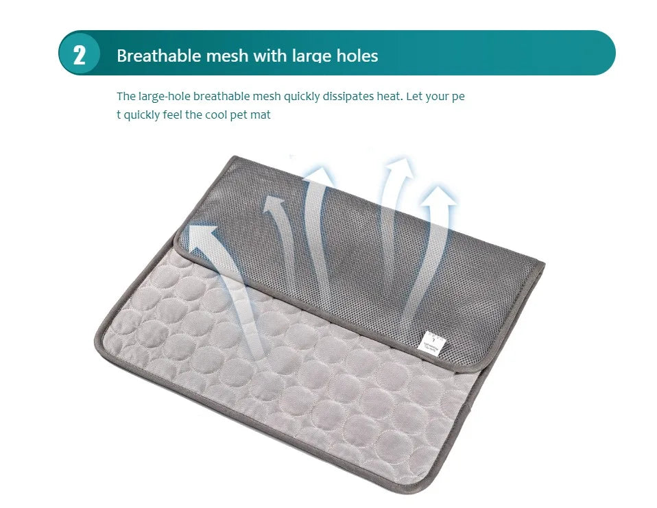 Dog Cooling Mat – Extra Large Summer Pet Cold Bed for Small & Large Dogs & Cats | XS–2XL (6 Colors)